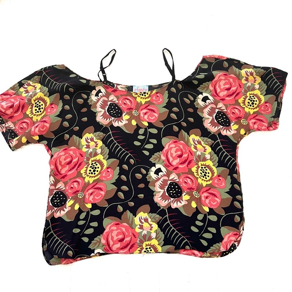 Plenty by Tracy Reese Cold Shoulder Raton Top EUC